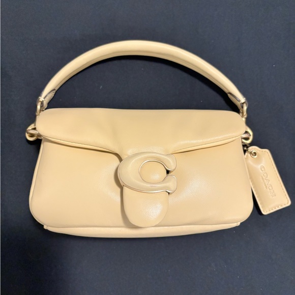 Coach Pillow Tabby 18 Handbag - Pale Yellow, Crossbody - Picture 1 of 5